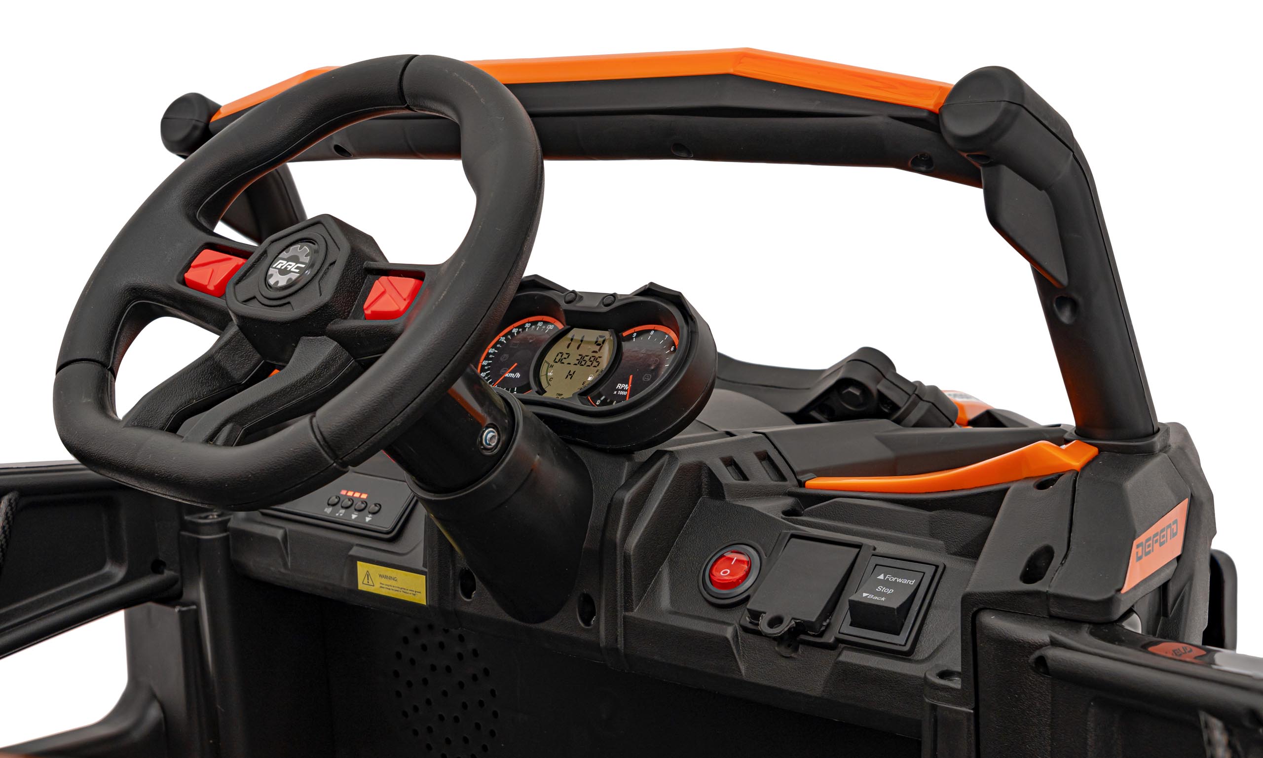 UTV electric pentru copii DEFEND 4x4 (105) Portocaliu - imagine 3