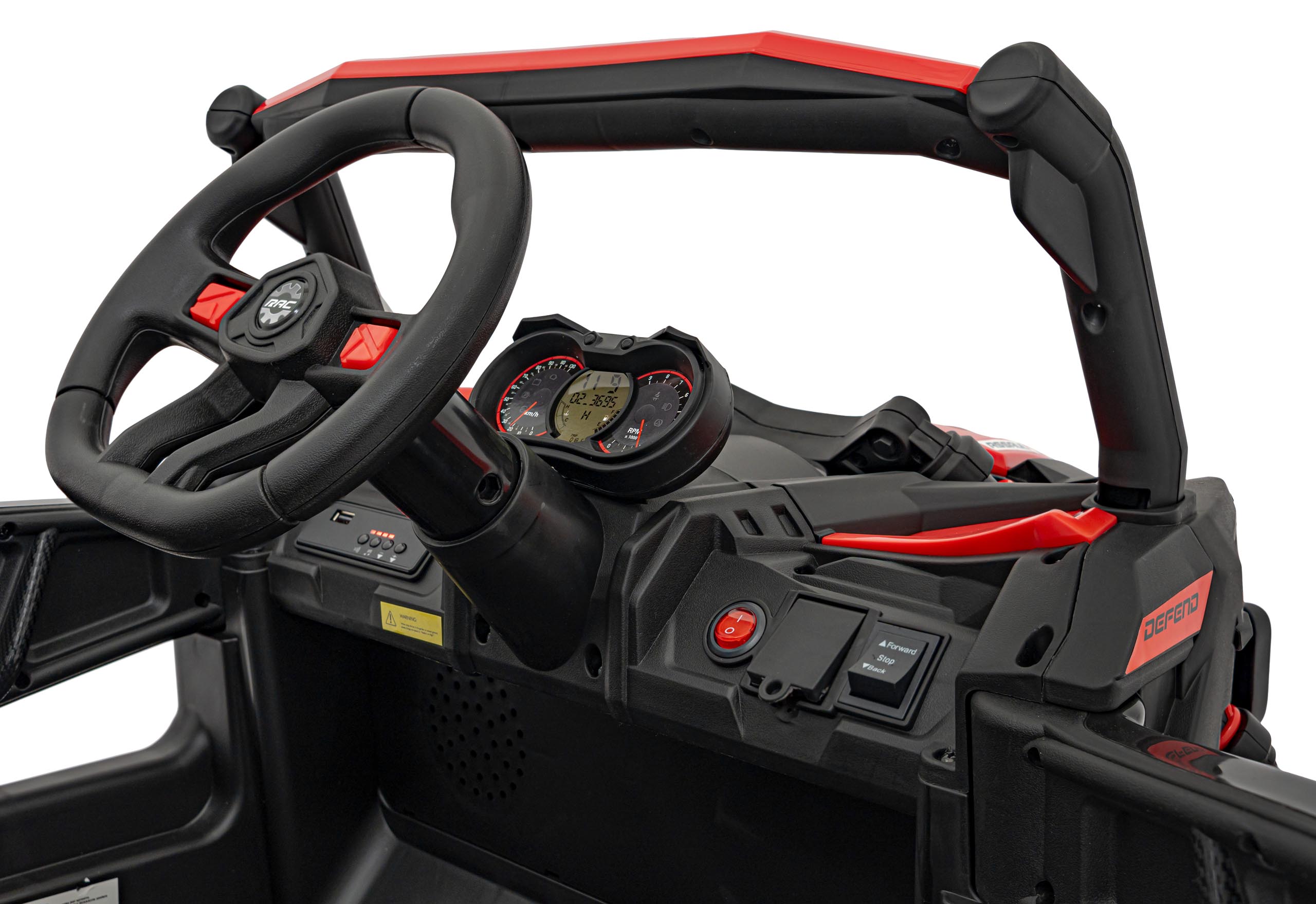 UTV electric pentru copii DEFEND 4x4 (105) Rosu - imagine 7