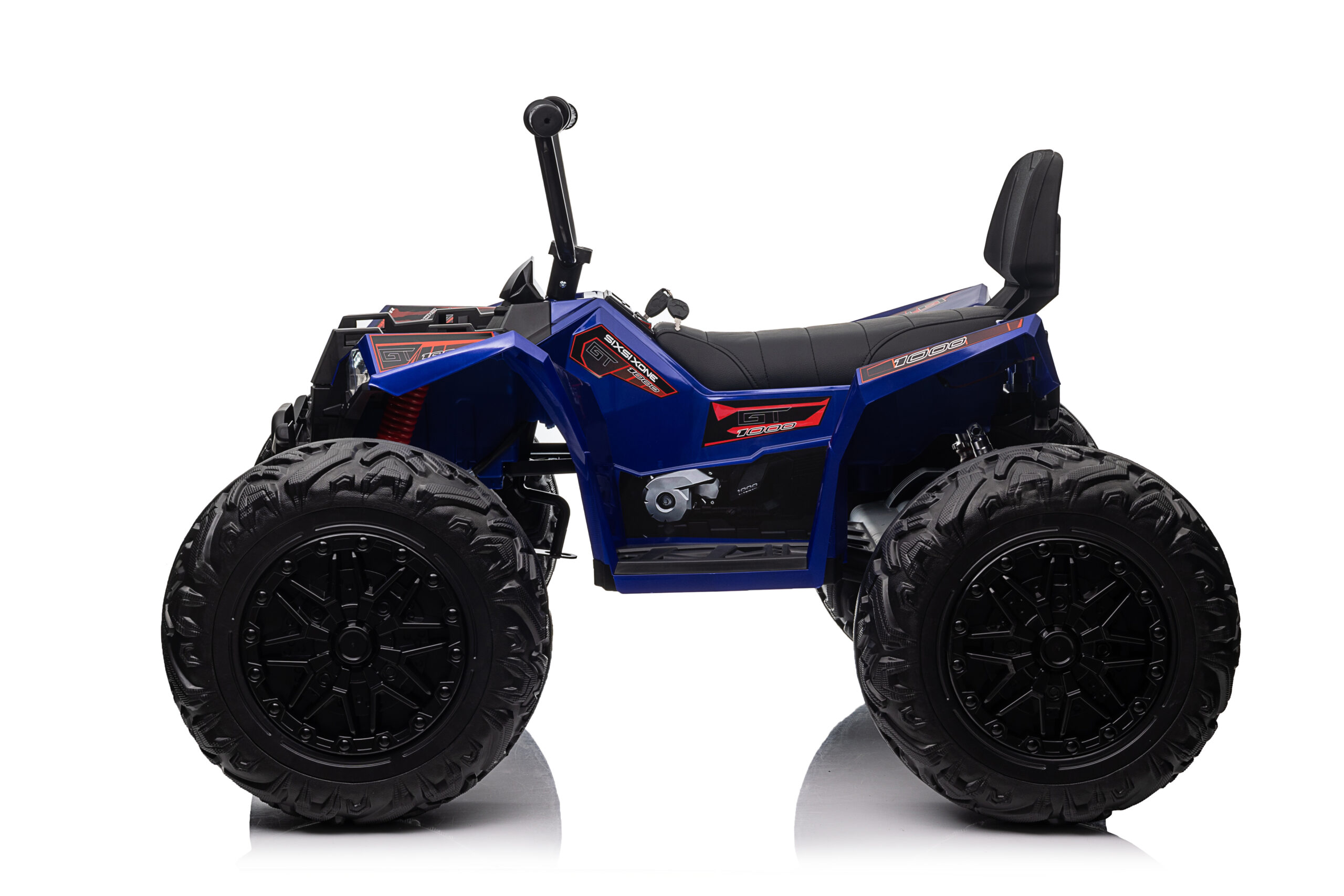 ATV electric pentru copii Monster Wheel 4x4 24V 350W (sx2129) Albastru - imagine 3