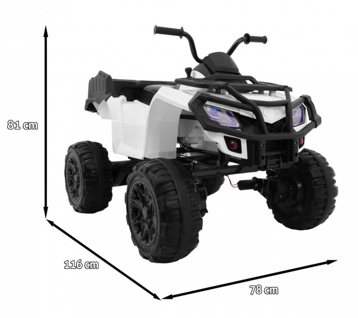 ATV electric pentru copii QUAD XL 4x4 12 volti (0909) Alb - imagine 2