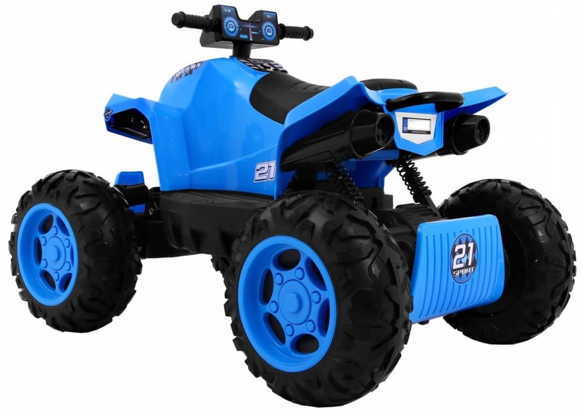 ATV electric pentru copii QUAD SPORT RUN 4X4 (2888) Albastru - imagine 3