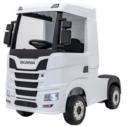 Camion electric pentru copii 1-5 ani Scania R-SERIA 4×4 140W (HL698) Alb