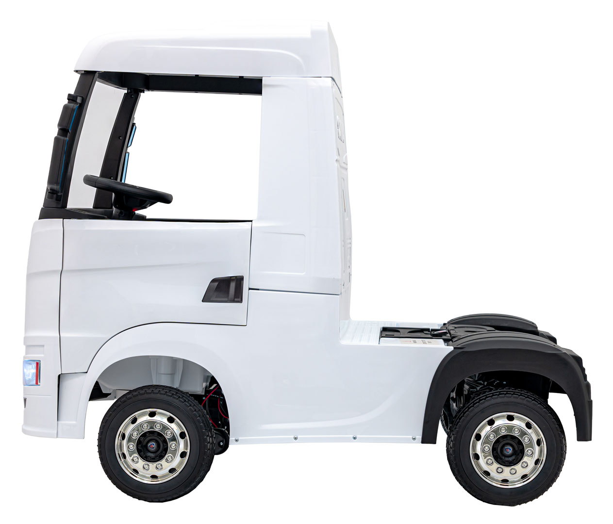 Camion electric pentru copii 1-5 ani Scania R-SERIA 4x4 140W (HL698) Alb - imagine 5