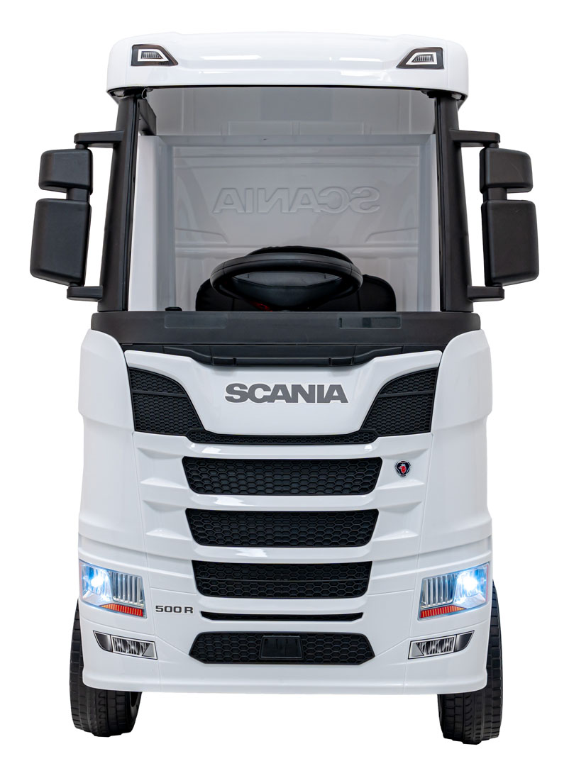Camion electric pentru copii 1-5 ani Scania R-SERIA 4x4 140W (HL698) Alb - imagine 2
