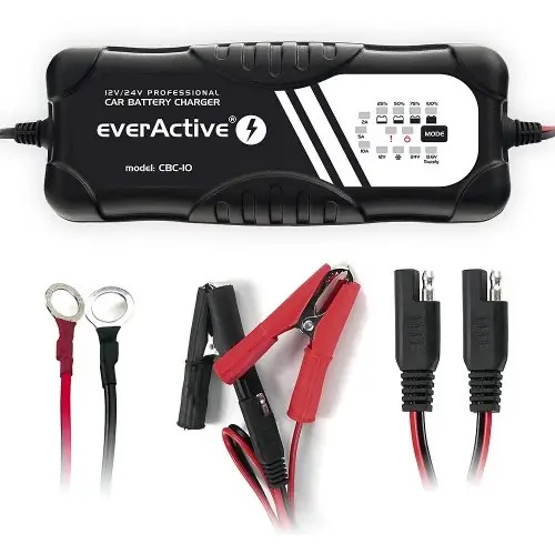 Incarcator inteligent 12V/24V curent 2/5/10A pt acumulatori si masinute electrice copii, everActive - imagine 3