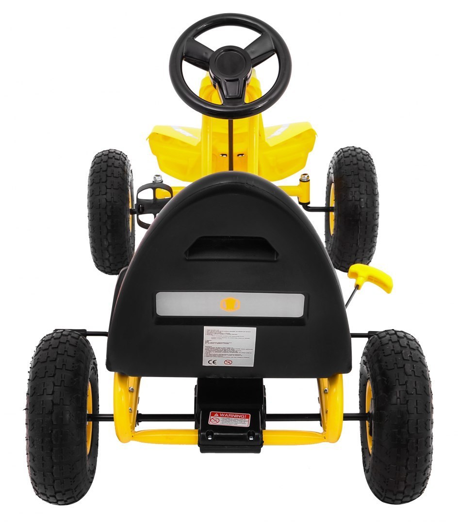 Kart cu pedale pentru copii Champion (A18) roti gonflabile Galben - imagine 8