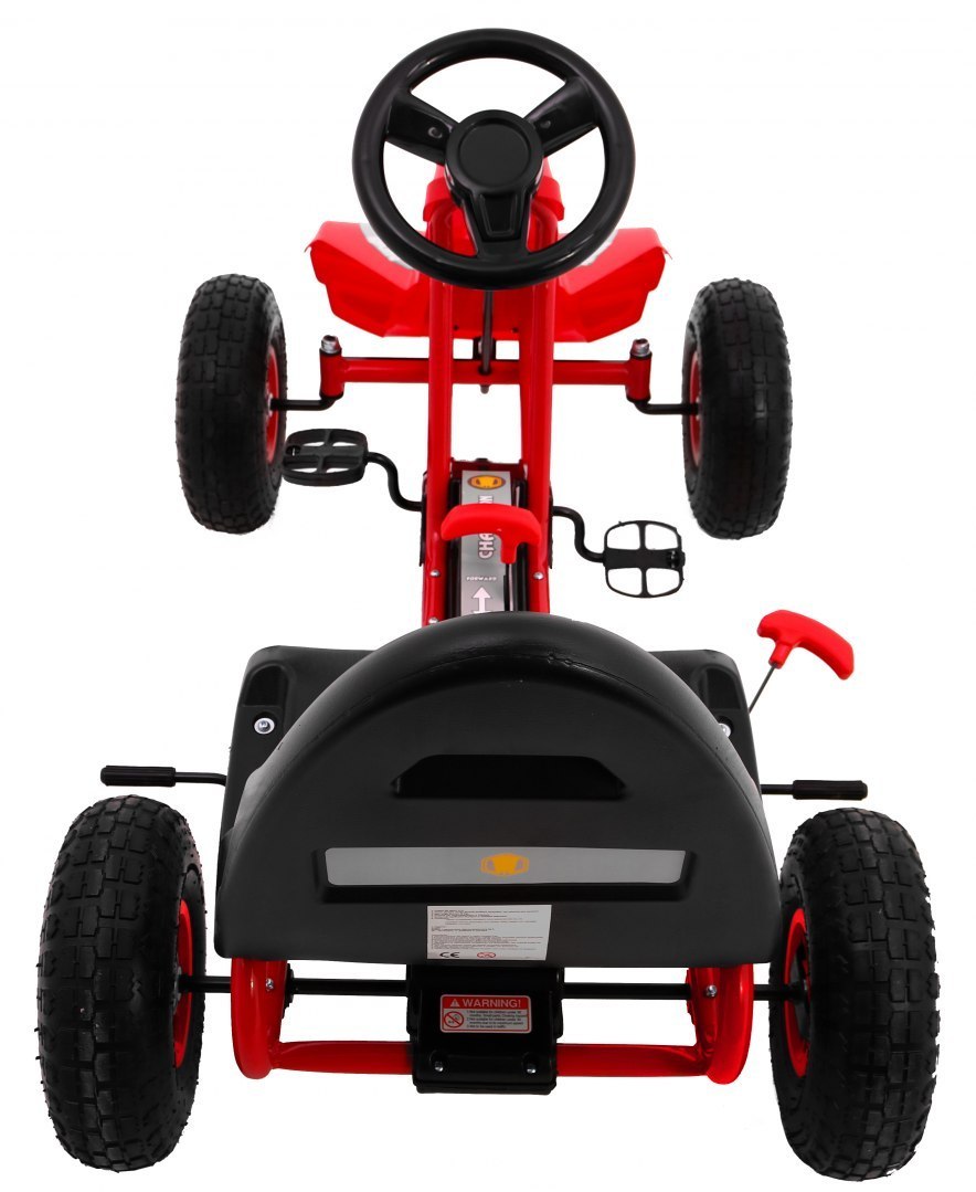 Kart cu pedale pentru copii Champion (A18) roti gonflabile, Rosu - imagine 4