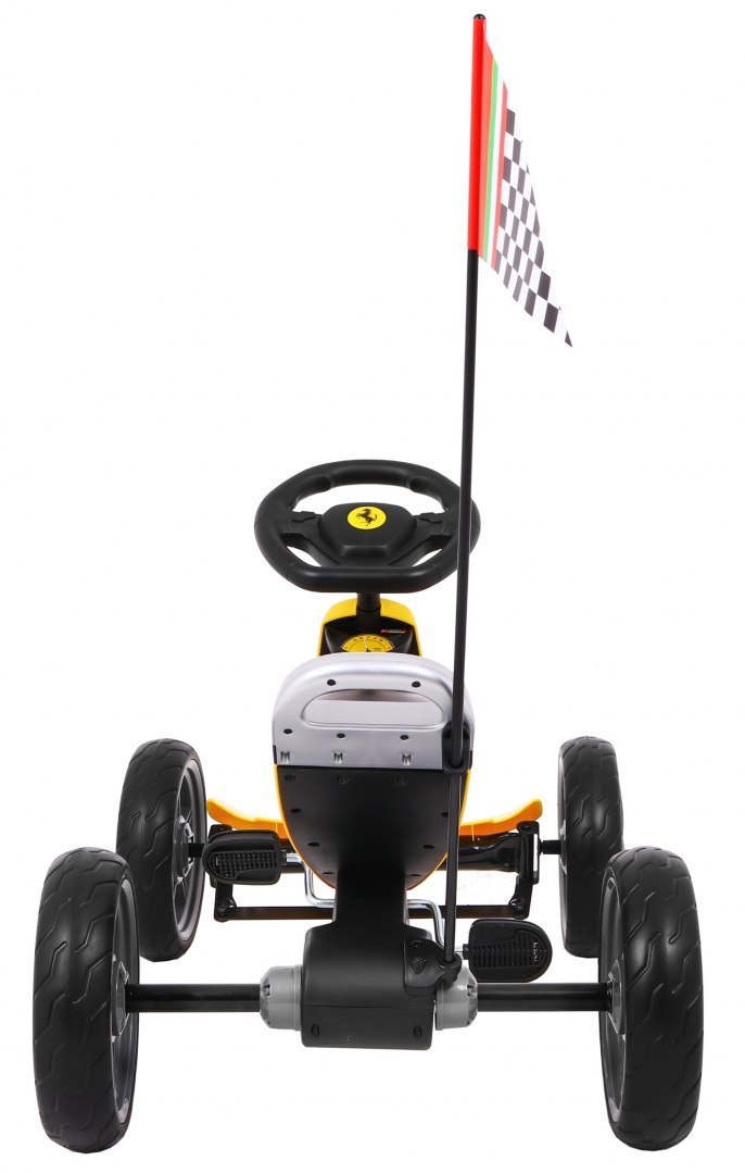 KART CU PEDALE PENTRU COPII FERRARI, Galben - imagine 7