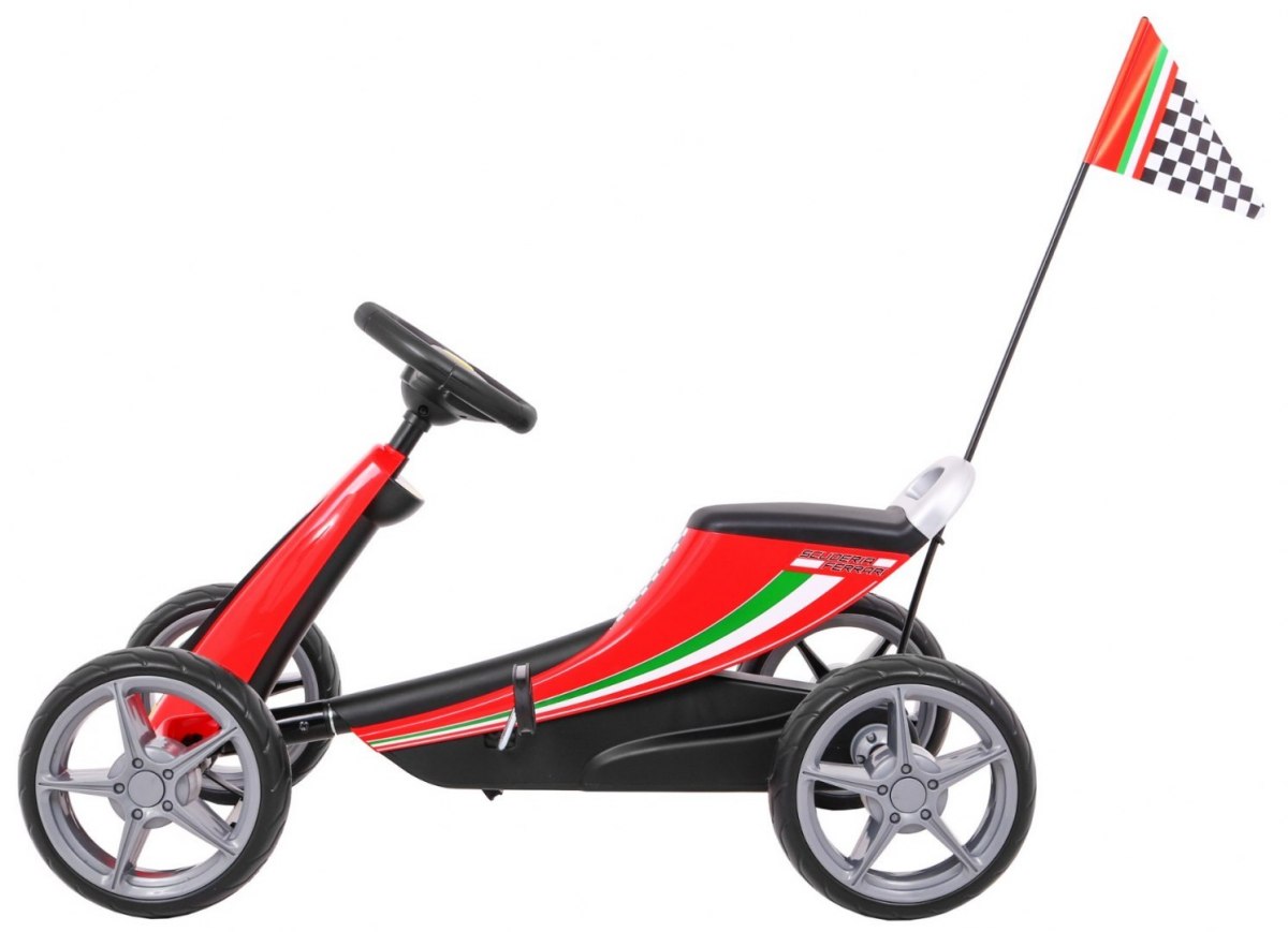 KART CU PEDALE PENTRU COPII FERRARI, Rosu - imagine 10