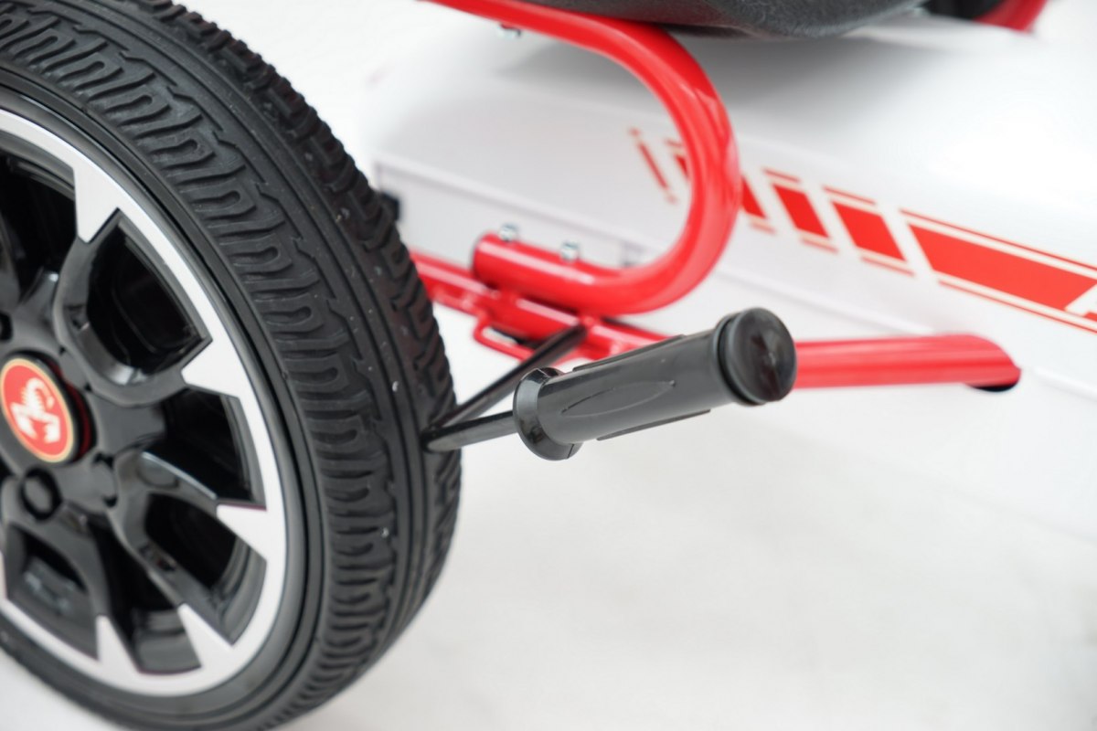 Kart cu pedale pentru copii FIAT500 ABARTH (9388) Alb - imagine 11