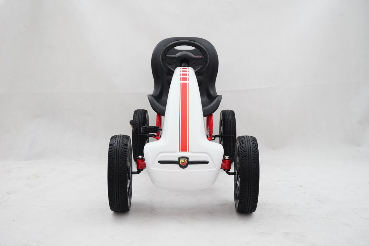 Kart cu pedale pentru copii FIAT500 ABARTH (9388) Alb - imagine 7