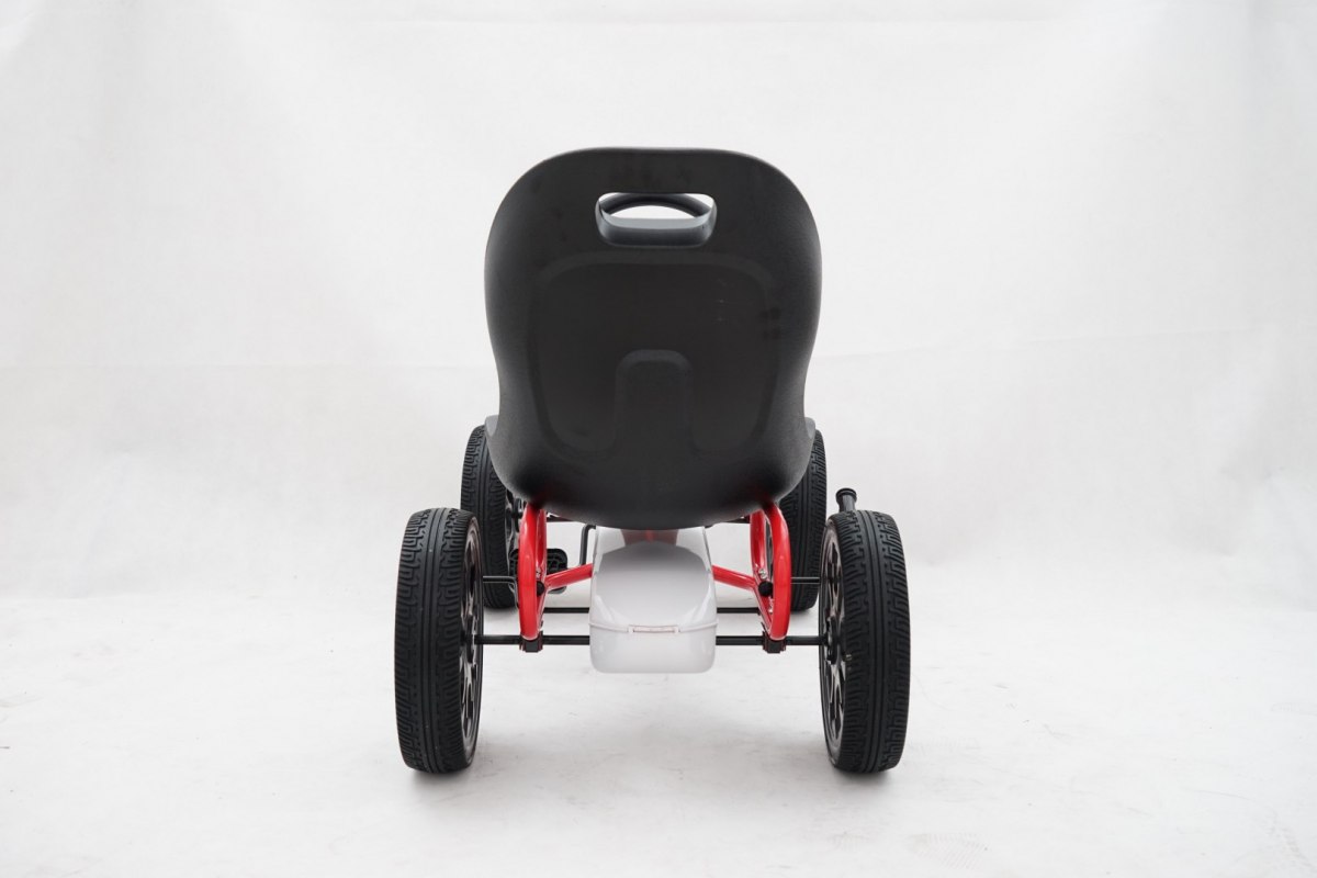 Kart cu pedale pentru copii FIAT500 ABARTH (9388) Alb - imagine 3