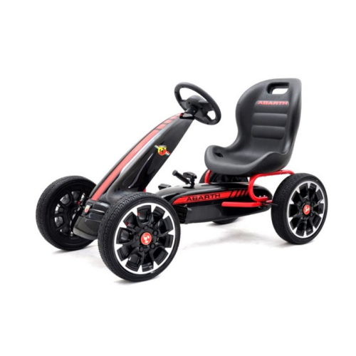 Kart cu pedale pentru copii FIAT500 ABARTH (9388) Negru