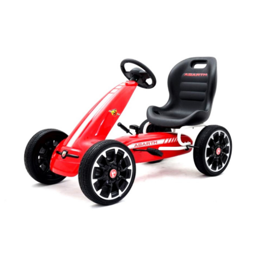 Kart cu pedale pentru copii FIAT500 ABARTH (9388) Rosu
