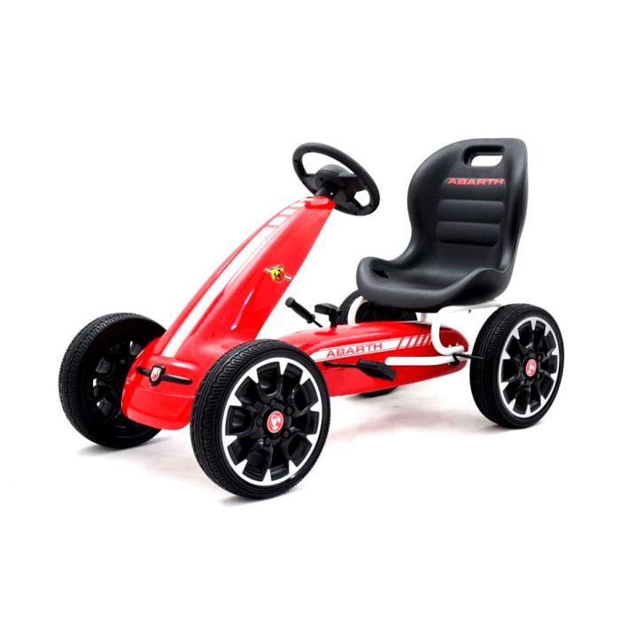 Kart cu pedale pentru copii FIAT500 ABARTH (9388) Rosu