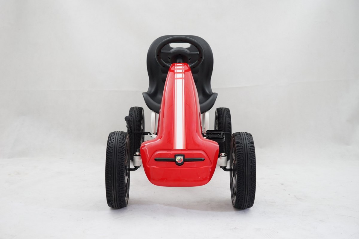 Kart cu pedale pentru copii FIAT500 ABARTH (9388) Rosu - imagine 2