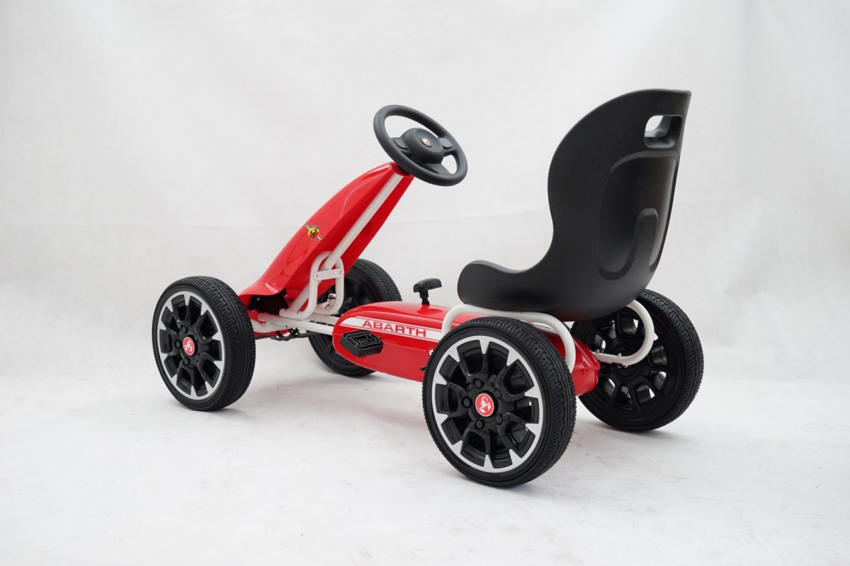 Kart cu pedale pentru copii FIAT500 ABARTH (9388) Rosu - imagine 7