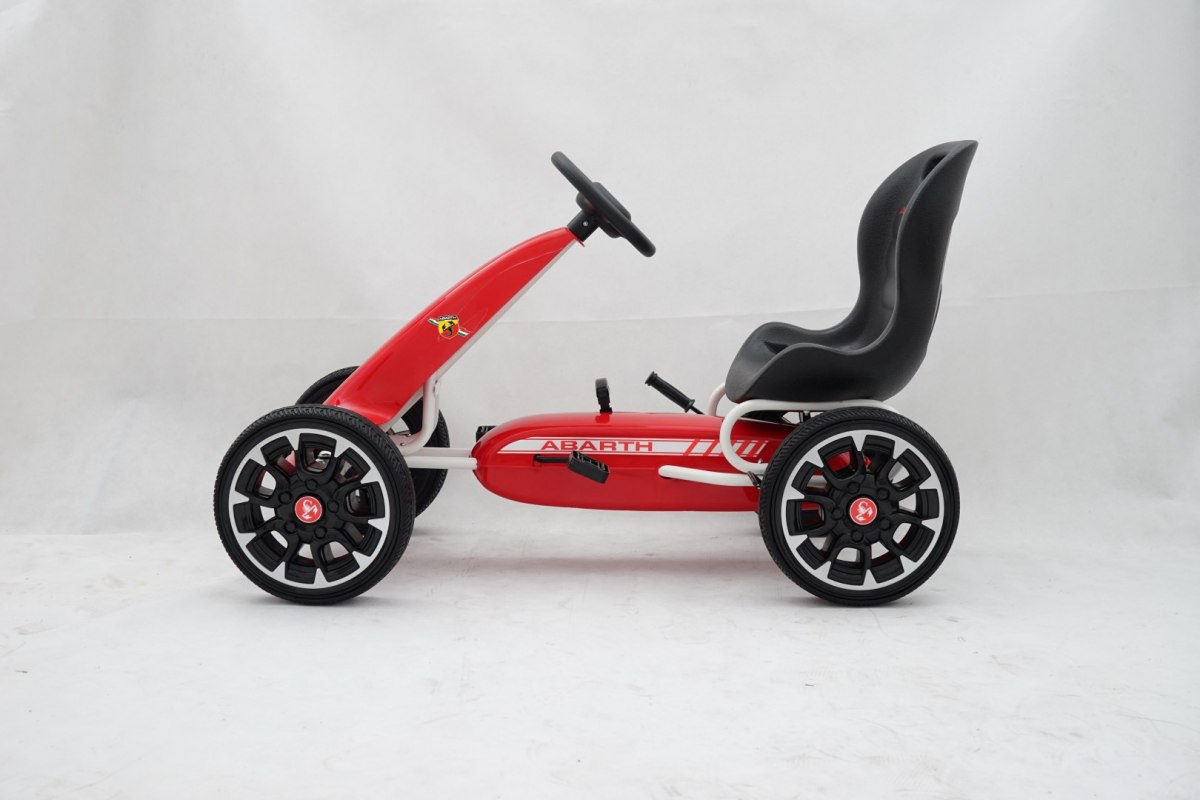 Kart cu pedale pentru copii FIAT500 ABARTH (9388) Rosu - imagine 6