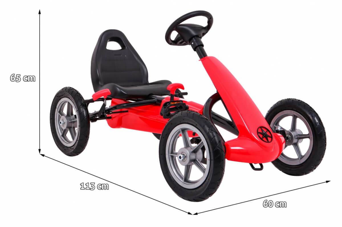 Kart cu pedale pentru copii STAR AIR (1904) Rosu - imagine 2