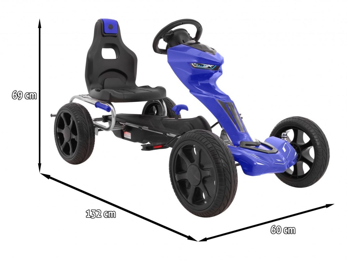 Kart cu pedale pentru copii Grand Ride (1502) Albastru - imagine 2