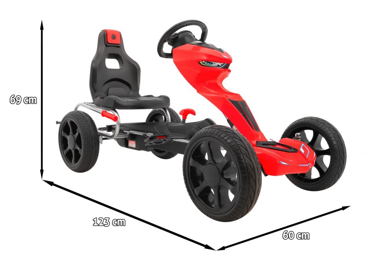 Kart cu pedale pentru copii Grand Ride (1502) Rosu - imagine 3