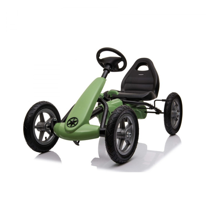 KART CU PEDALE PENTRU COPII STAR AIR 1904, roti gonflabile, Verde