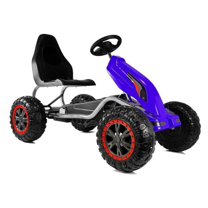 Kart cu pedale pentru copii cu roti EVA Strong (B012) Albastru