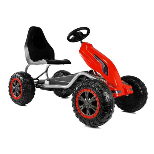 Kart cu pedale pentru copii cu roti EVA Strong (B012) Rosu