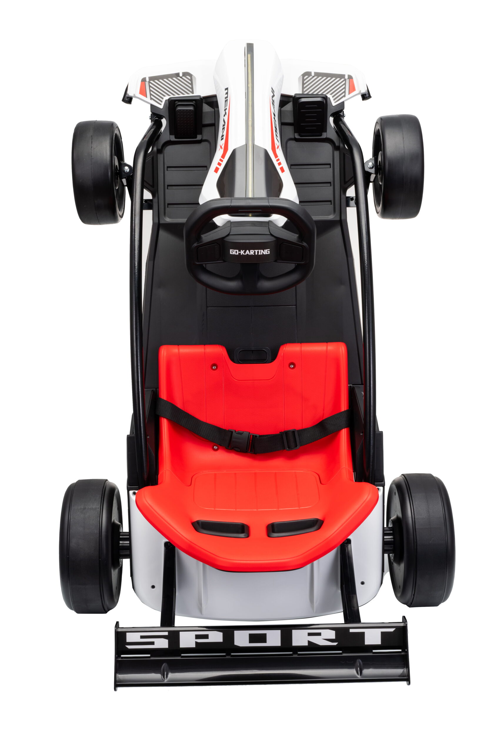Kart electric pentru copii Drift Mekani-X 24V 600W, cu viteza maxima 15 km/h, scaun sportiv reglabil, Alb - imagine 2