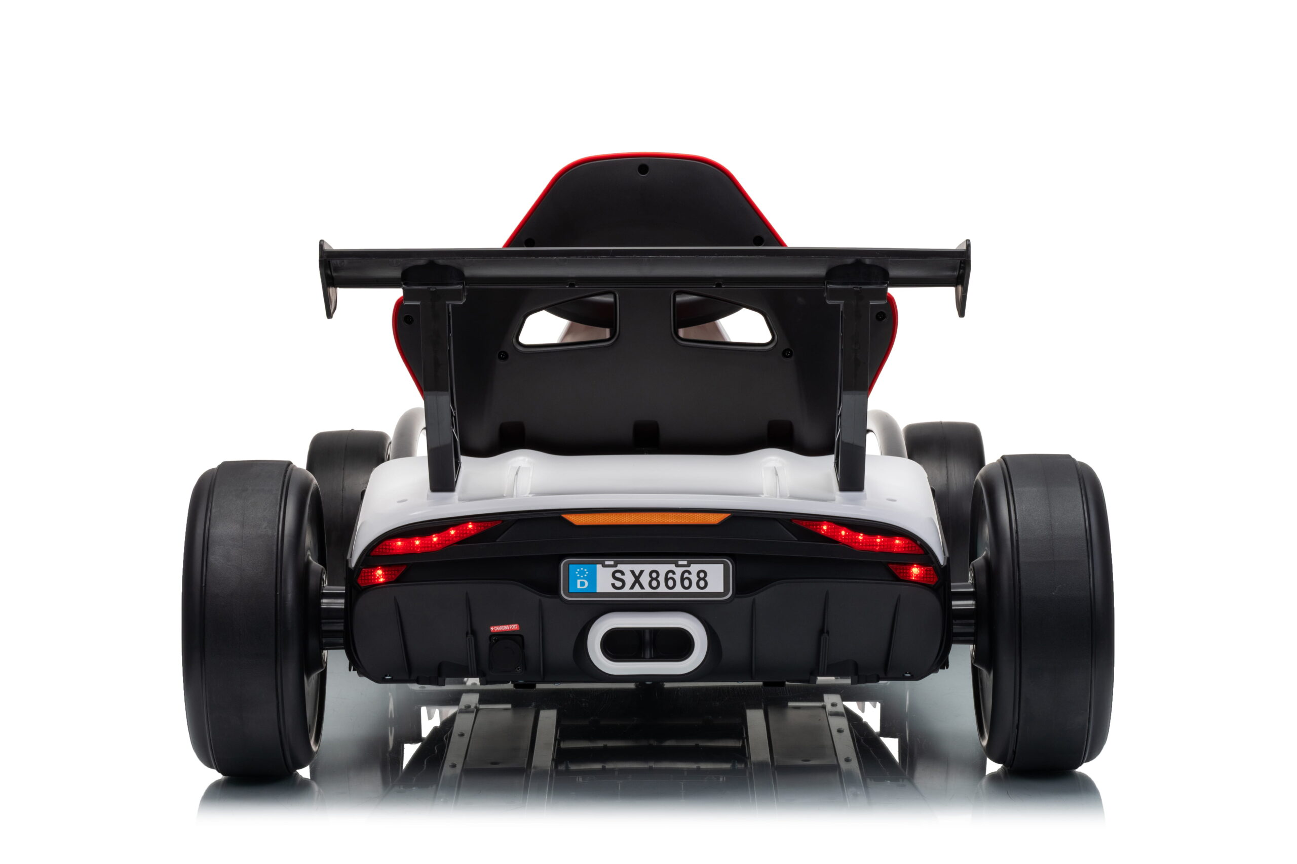 Kart electric pentru copii Drift Mekani-X 24V 600W, cu viteza maxima 15 km/h, scaun sportiv reglabil, Alb - imagine 11