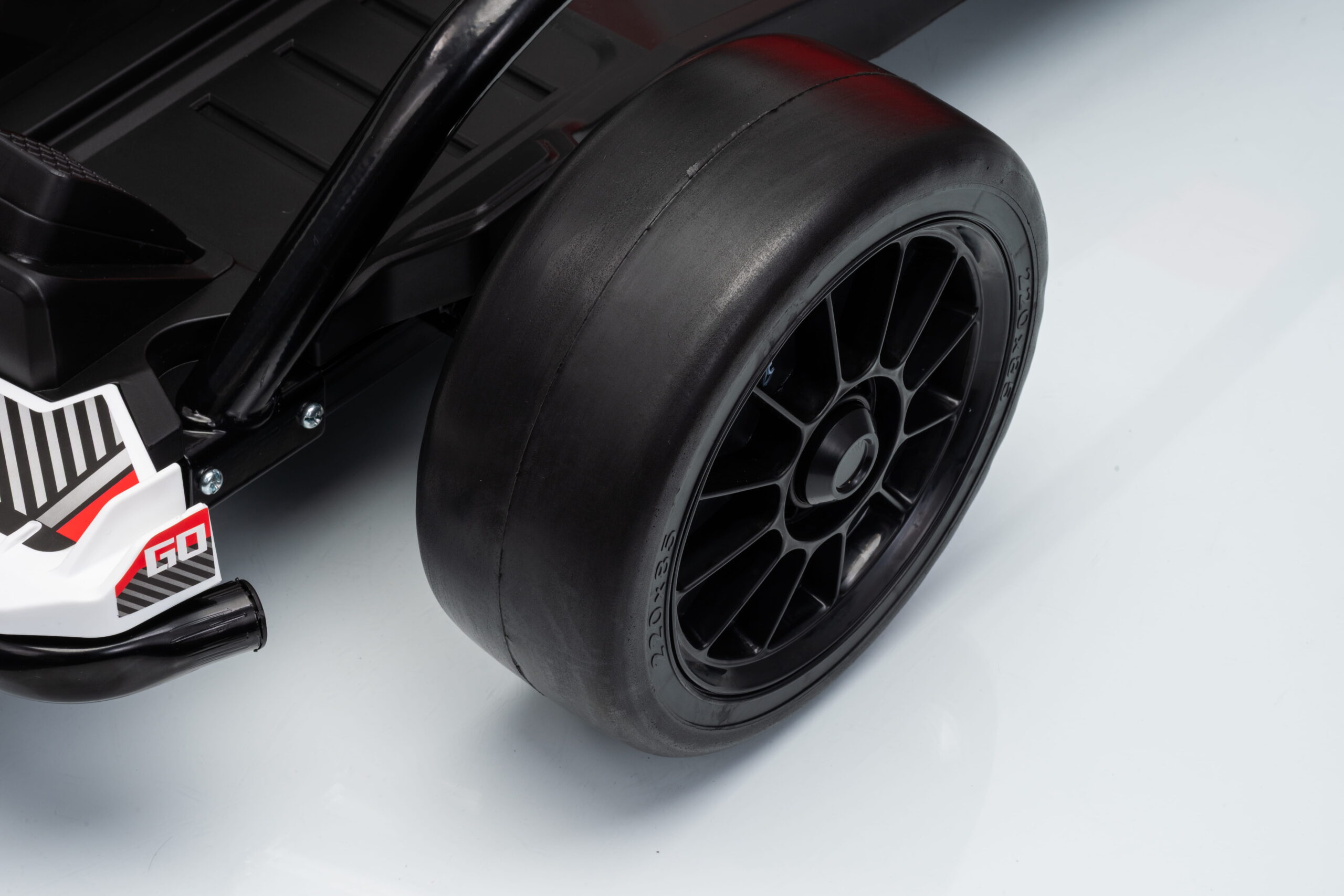 Kart electric pentru copii Drift Mekani-X 24V 600W, cu viteza maxima 15 km/h, scaun sportiv reglabil, Alb - imagine 8