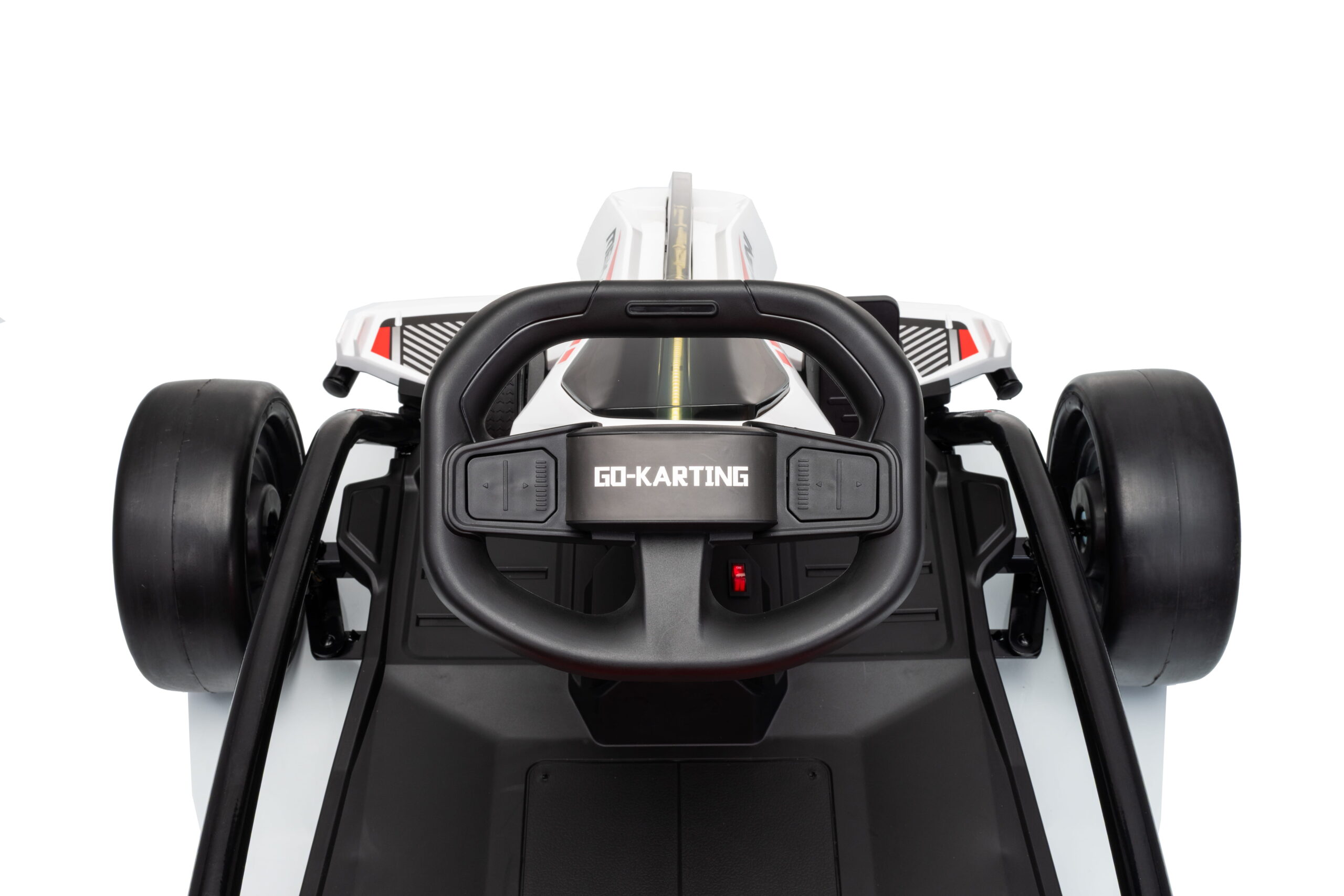 Kart electric pentru copii Drift Mekani-X 24V 600W, cu viteza maxima 15 km/h, scaun sportiv reglabil, Alb - imagine 7