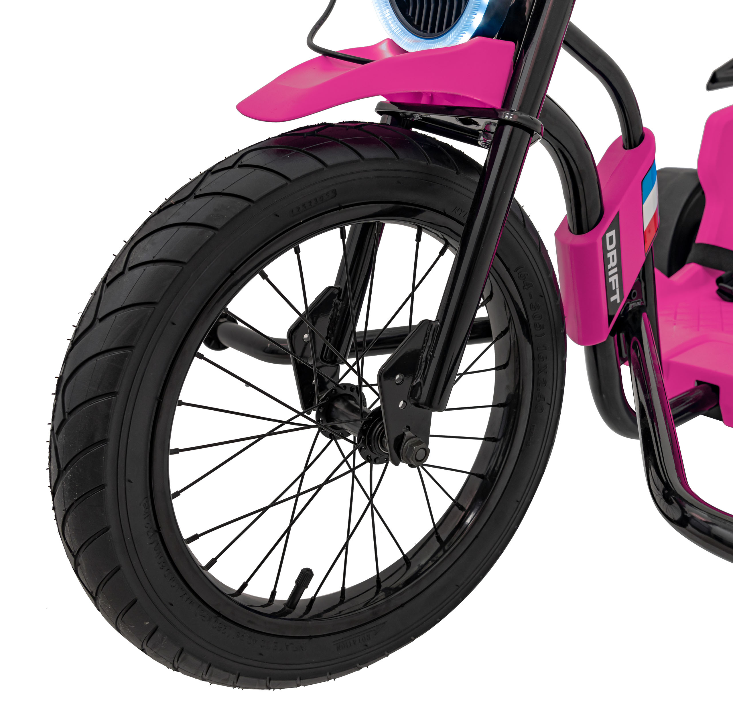 Drift trike electric pentru copii DRIFT BIKE "21 24V 500W faruri cu LED, viteza max 14 km/h (2338) Roz - imagine 8