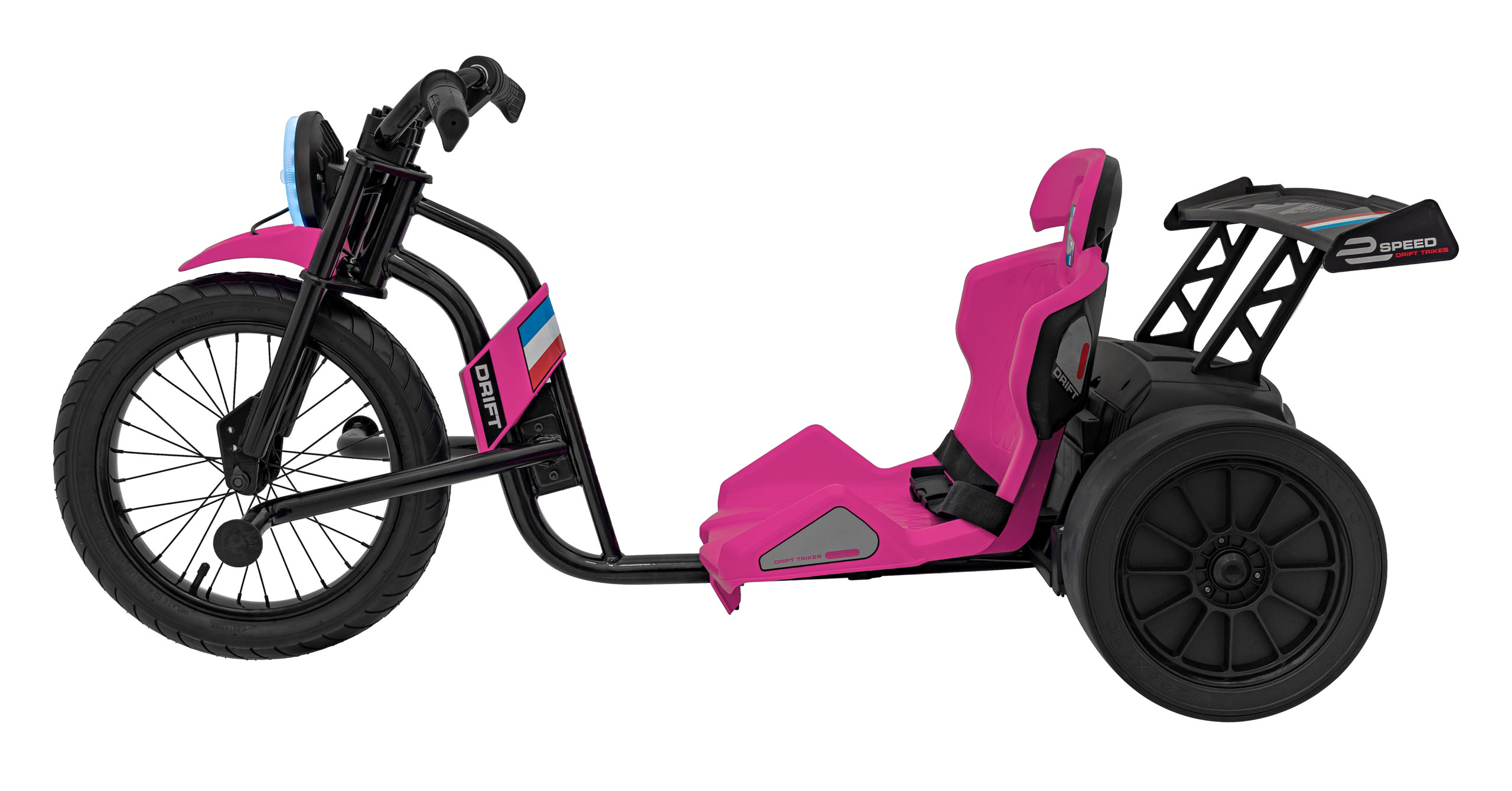 Drift trike electric pentru copii DRIFT BIKE "21 24V 500W faruri cu LED, viteza max 14 km/h (2338) Roz - imagine 4