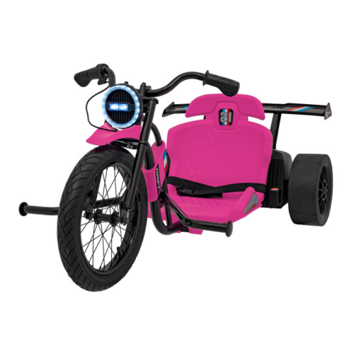 Drift trike electric pentru copii DRIFT BIKE „21 24V 500W faruri cu LED, viteza max 14 km/h (2338) Roz