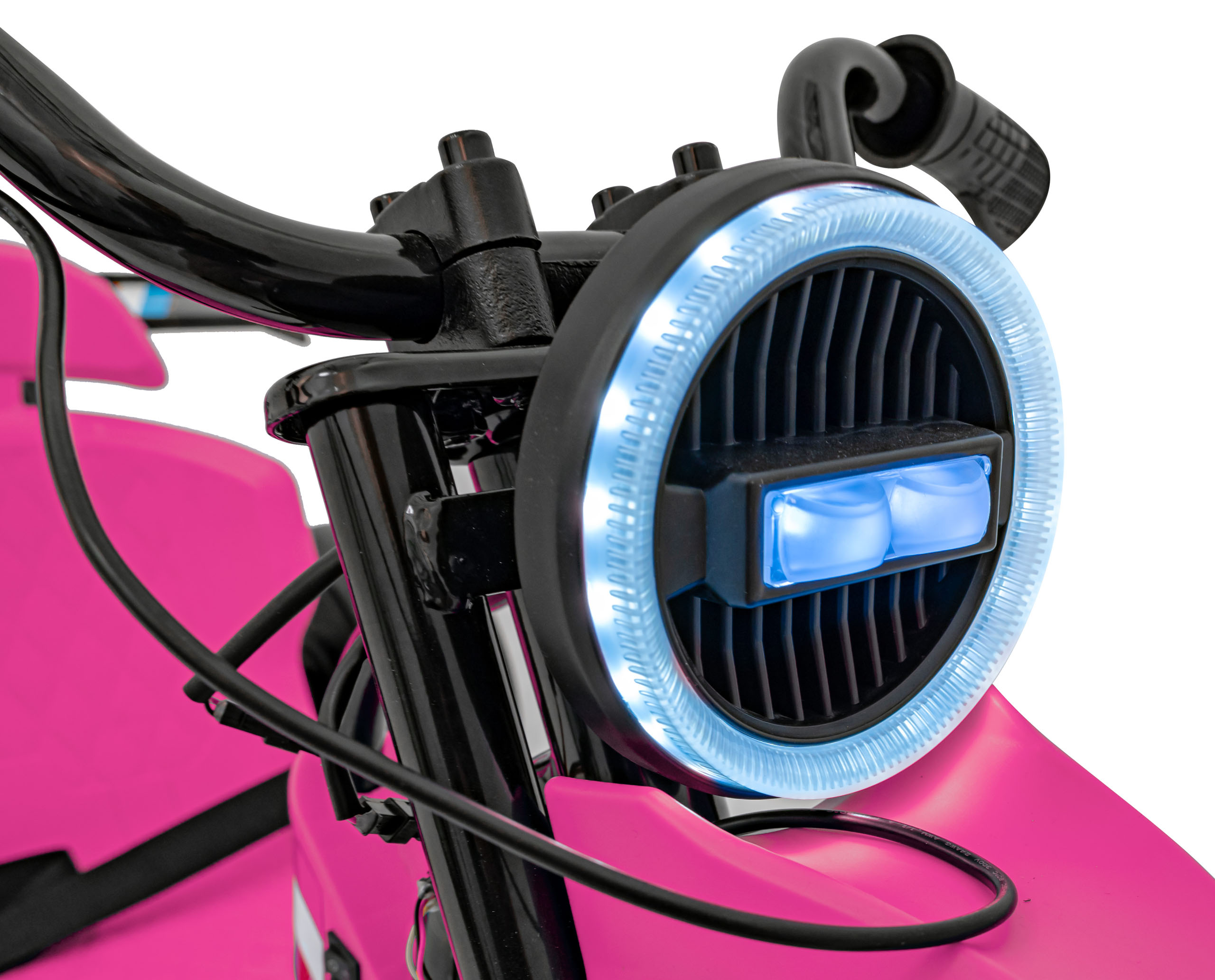 Drift trike electric pentru copii DRIFT BIKE "21 24V 500W faruri cu LED, viteza max 14 km/h (2338) Roz - imagine 7