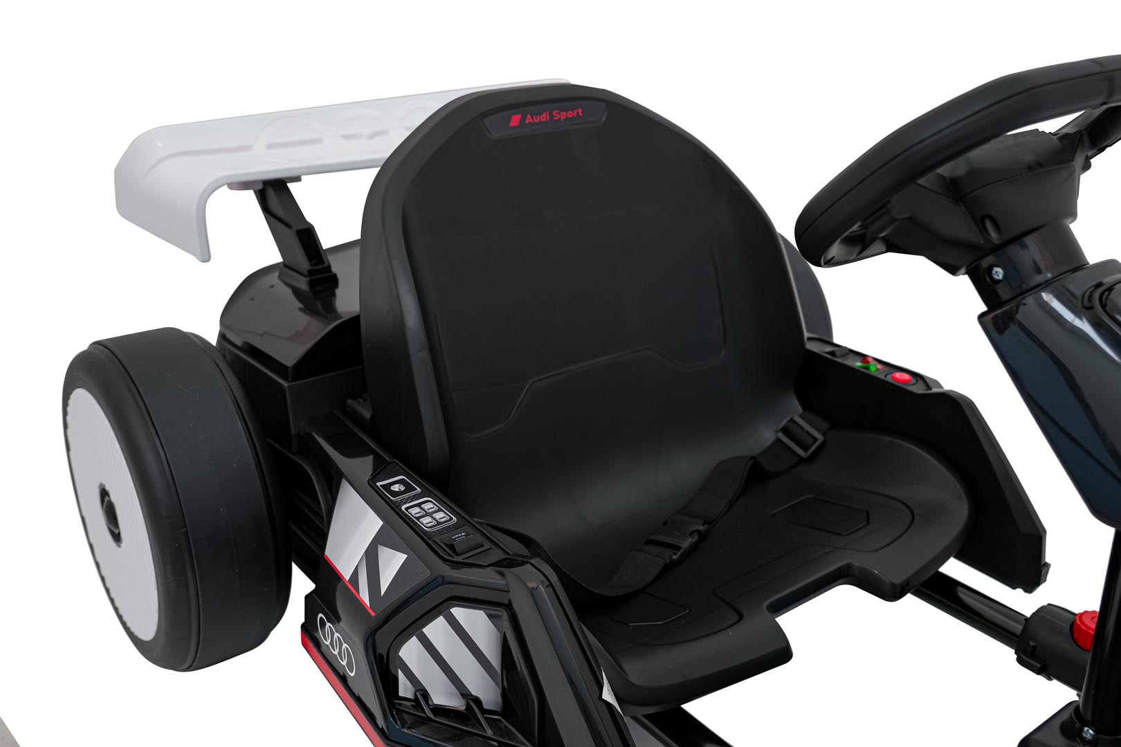 Kart electric pentru copii Autokids Audi Drift 24V 300W (007) Alb - imagine 5