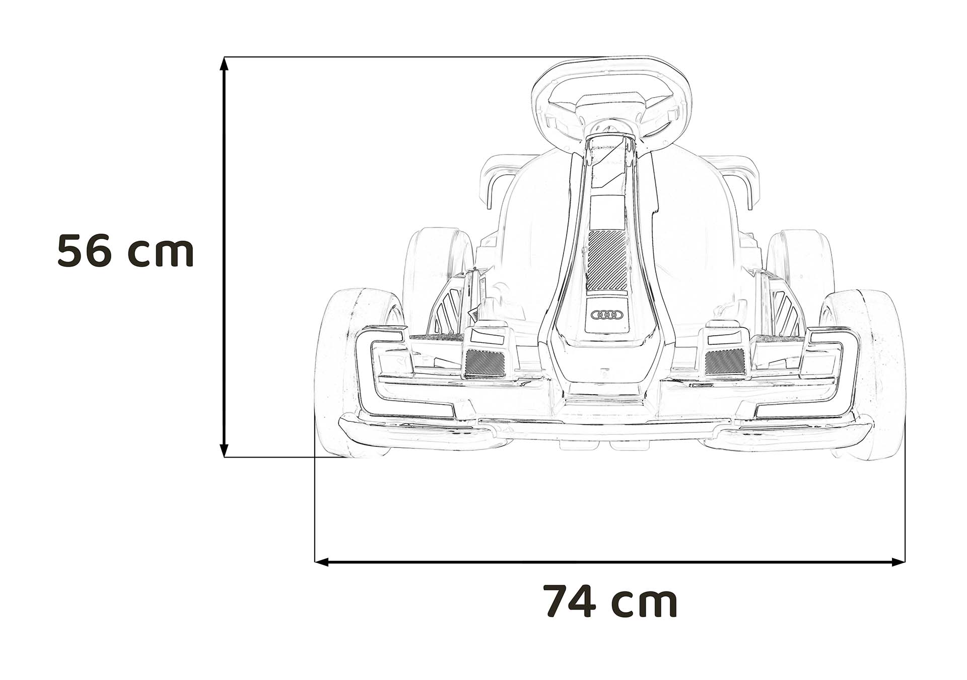 Kart electric pentru copii Autokids Audi Drift 24V 300W (007) Rosu - imagine 6