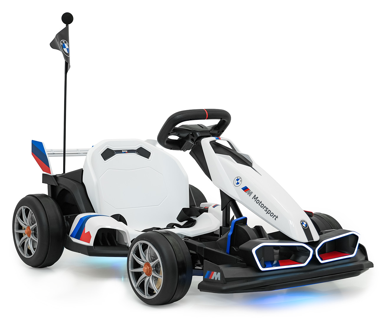 Kart electric pentru copii BMW Drift 24V 400W cu viteza maxima 13 km/h (0978) Alb