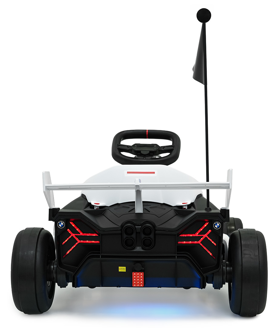 Kart electric pentru copii BMW Drift 24V 400W cu viteza maxima 13 km/h (0978) Alb - imagine 7