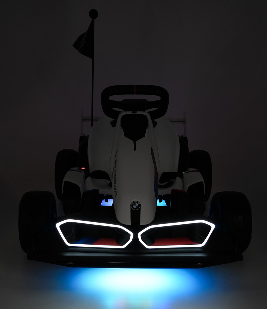 Kart electric pentru copii BMW Drift 24V 400W cu viteza maxima 13 km/h (0978) Alb - imagine 8