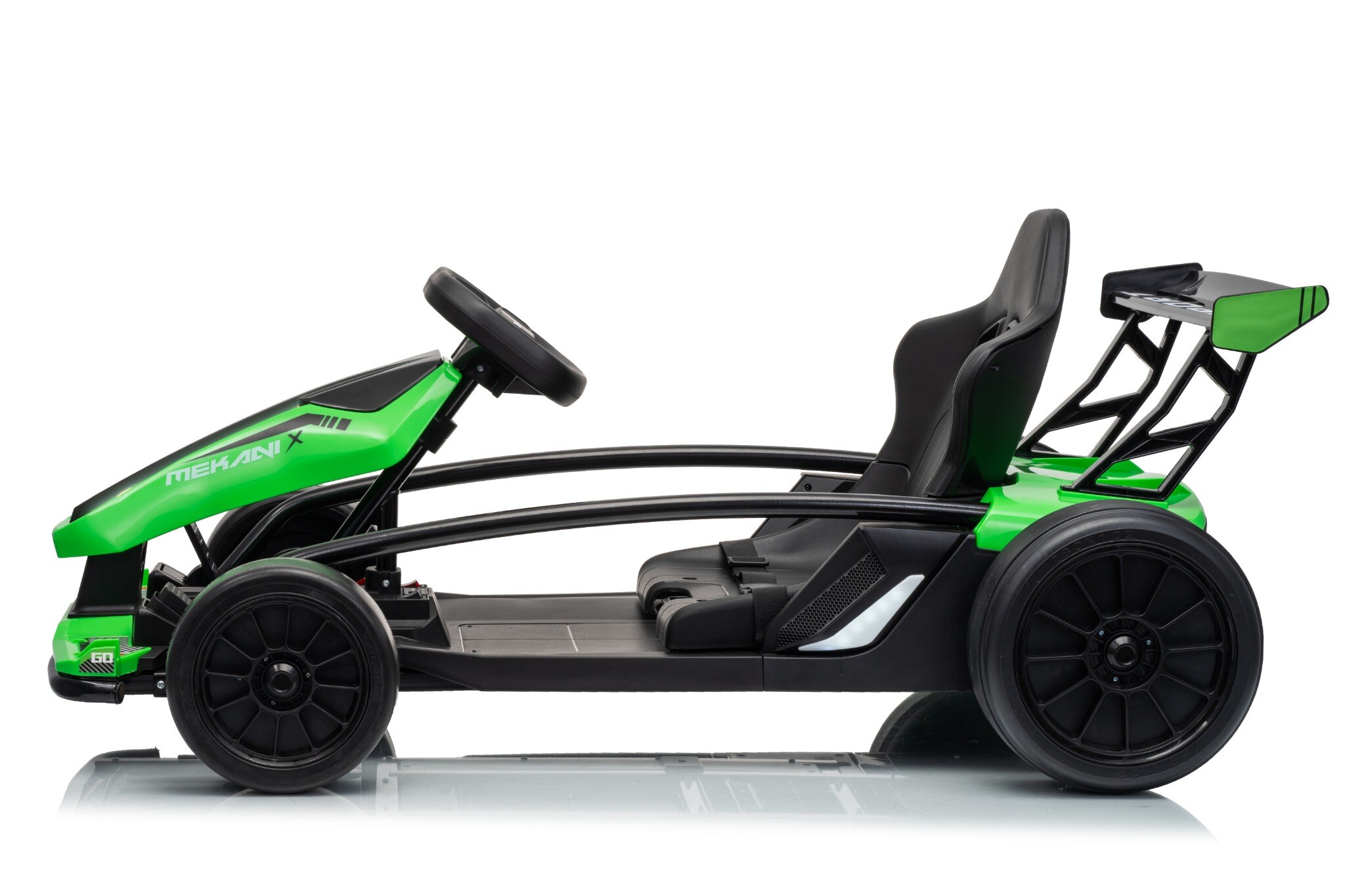 Kart electric pentru copii Drift Mekani-X 24V 600W, cu viteza maxima 15 km/h, scaun sportiv reglabil, Verde - imagine 9