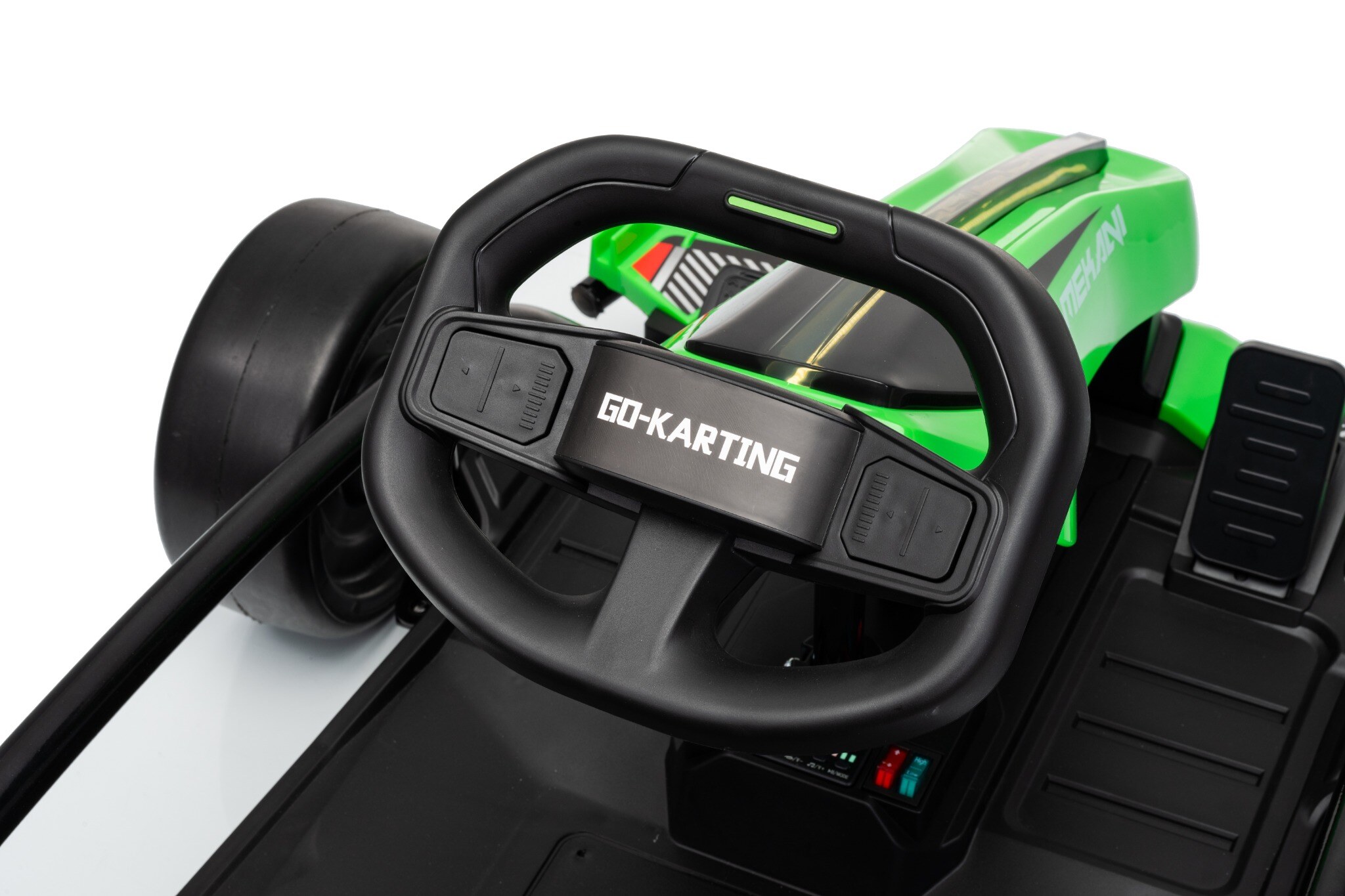 Kart electric pentru copii Drift Mekani-X 24V 600W, cu viteza maxima 15 km/h, scaun sportiv reglabil, Verde - imagine 8