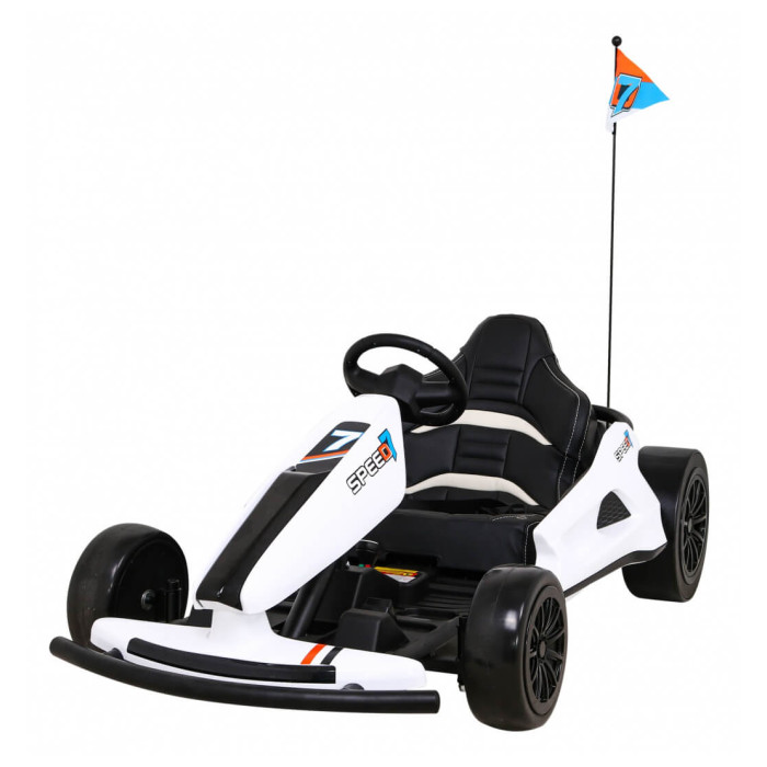 Kart electric pentru copii drift KING LUX 24V 300W (035) Alb