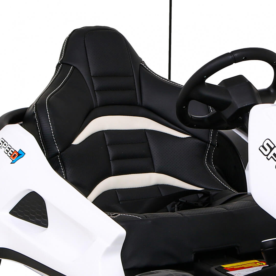 Kart electric pentru copii drift KING LUX 24V 300W (035) Alb - imagine 6