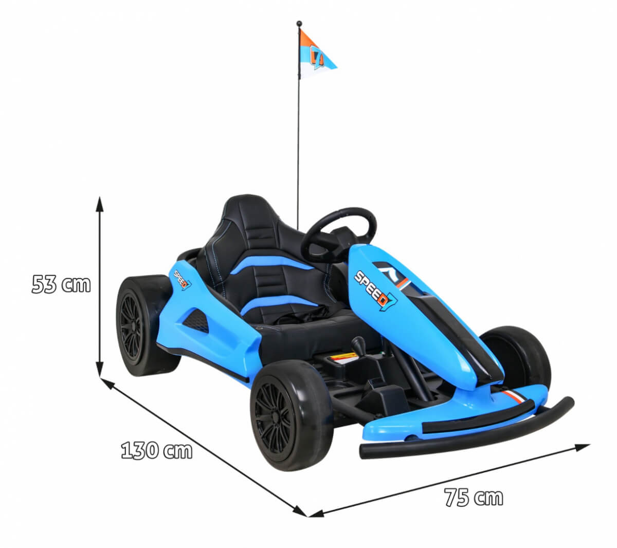 Kart electric pentru copii DRIFT KING 24 Volti (035) Albastru - imagine 2