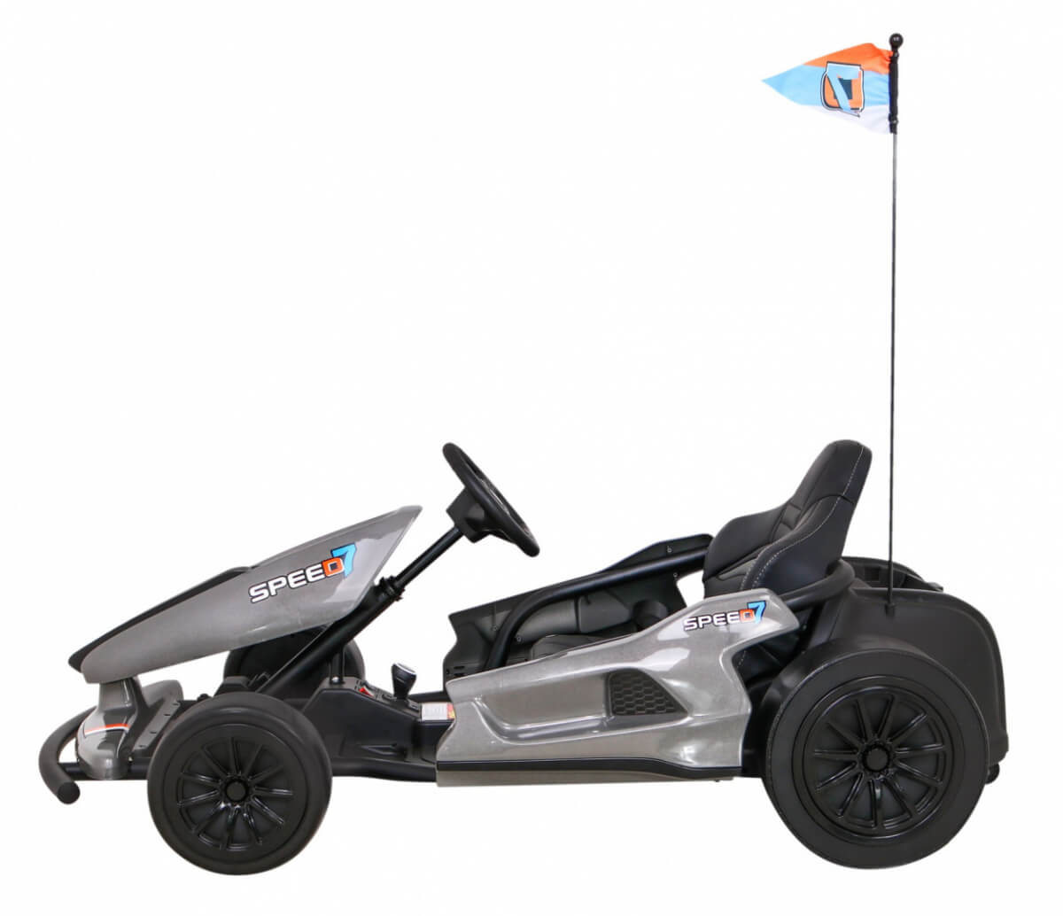 Kart electric pentru copii DRIFT KING 24 Volti (035) Gri - imagine 4