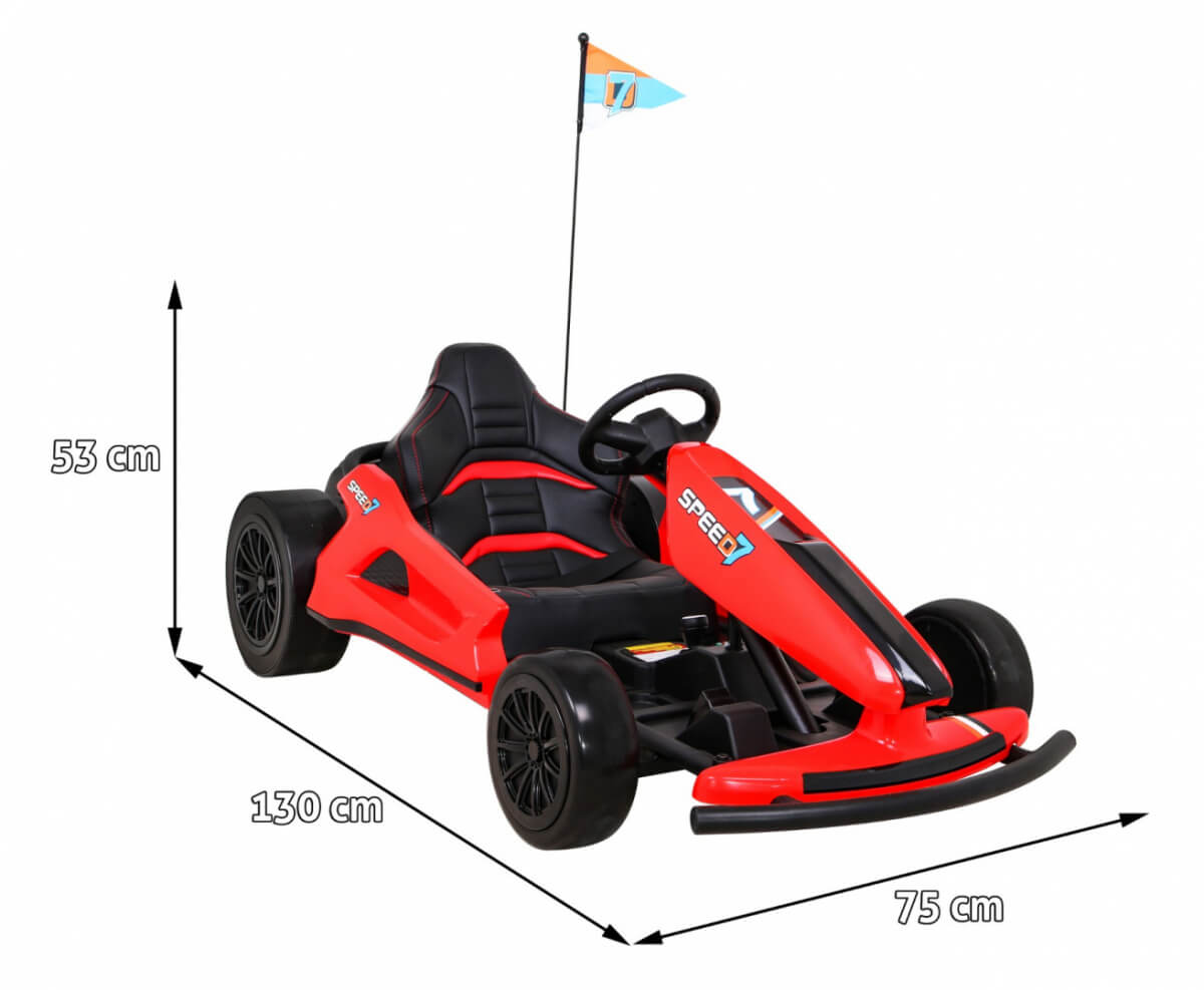 Kart electric pentru copii DRIFT KING 24 Volti (035) Rosu - imagine 2