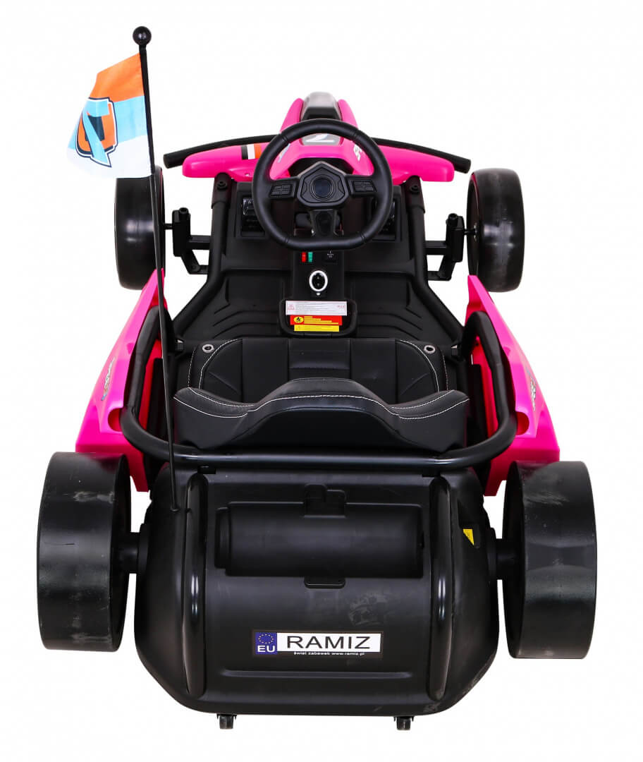 Kart electric pentru copii drift KING LUX 24V 300W (035) Roz - imagine 6