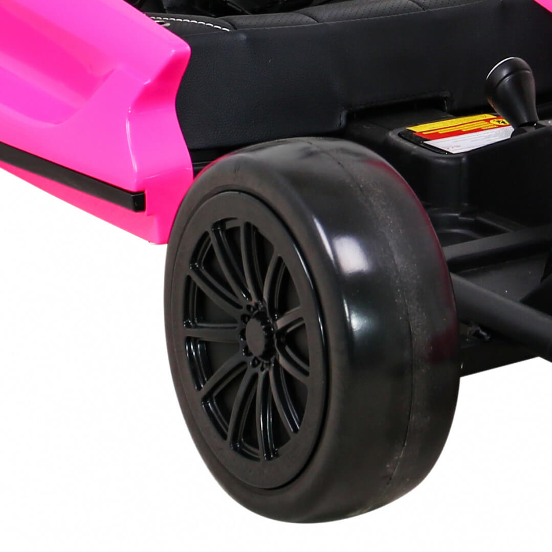 Kart electric pentru copii drift KING LUX 24V 300W (035) Roz - imagine 5